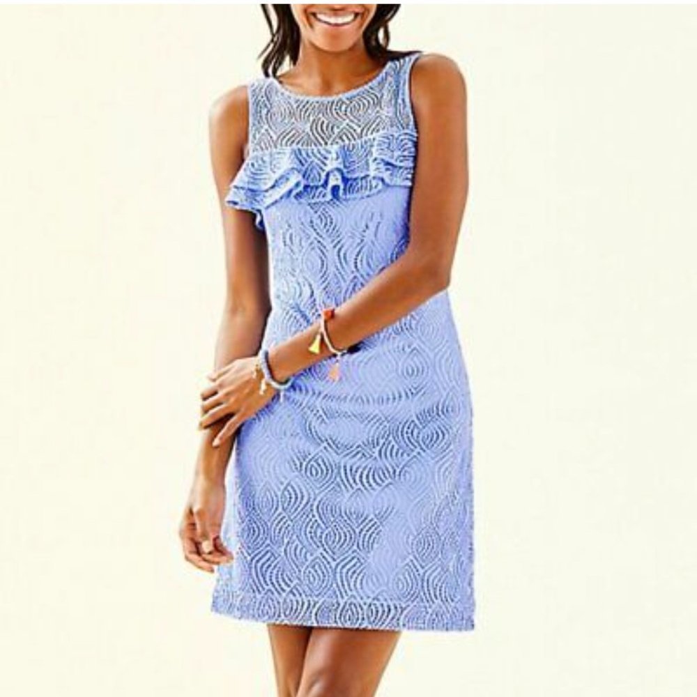 NWT Lilly Pulitzer Janine Shift Dress, Blue Peri. Great for a summer wedding!